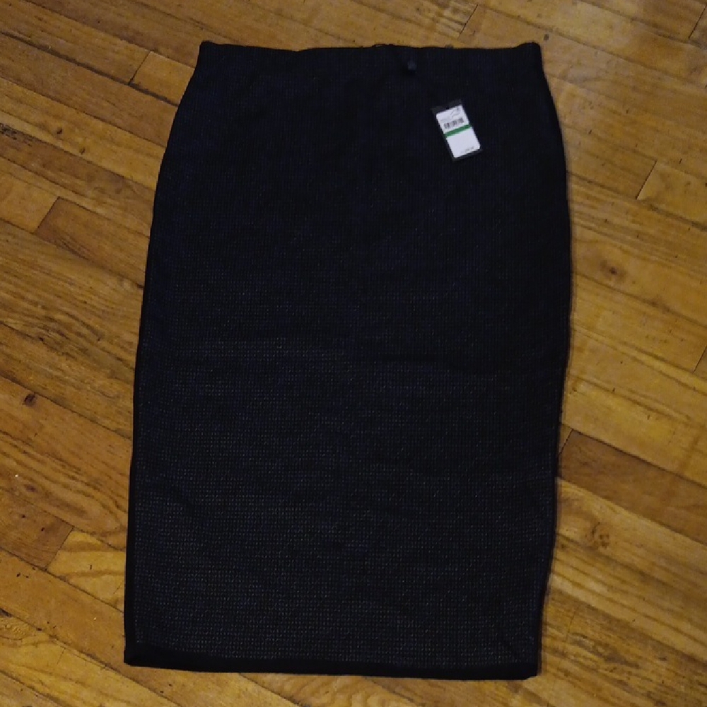 Max Studio Black Midi Pencil Skirt for Work L NWT